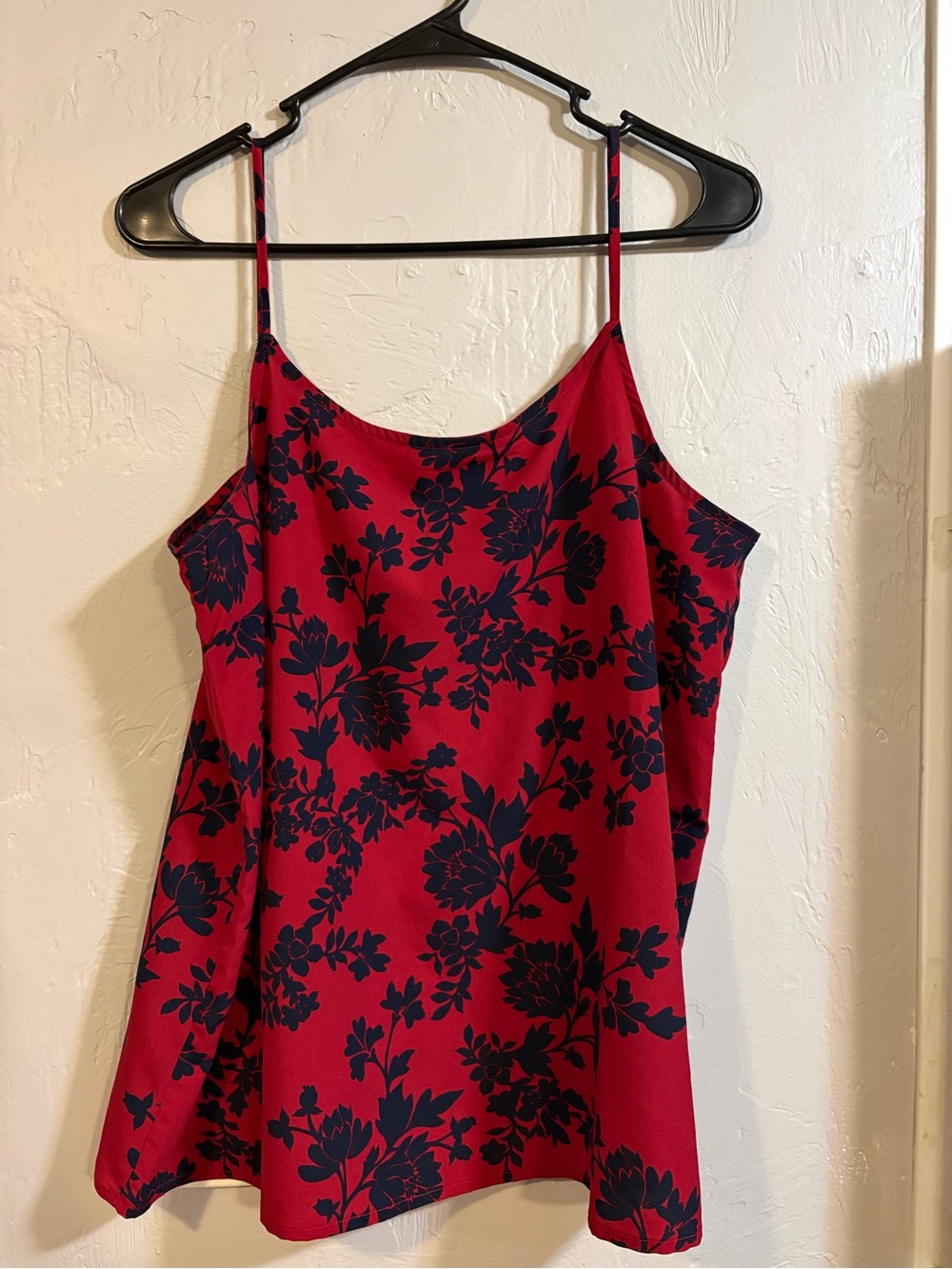 GAP Red Cami Dress with Navy Floral Print